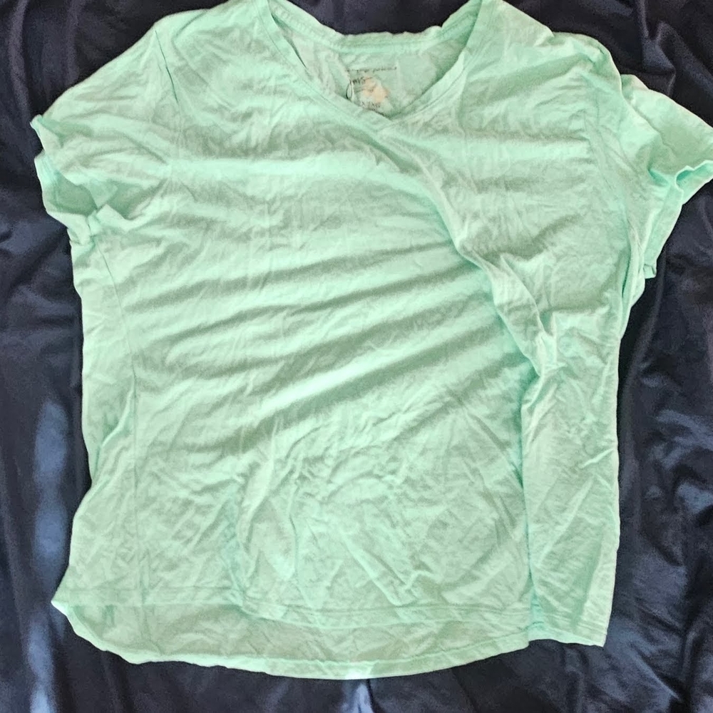 Just My Size Light Green Short Sleeve Tee